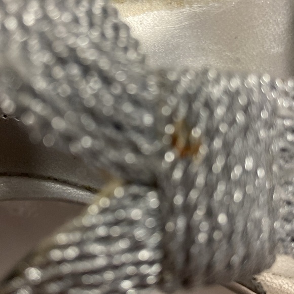 Bandolino, silver sandal, wedge heels, size 6 women’s - Picture 4 of 6